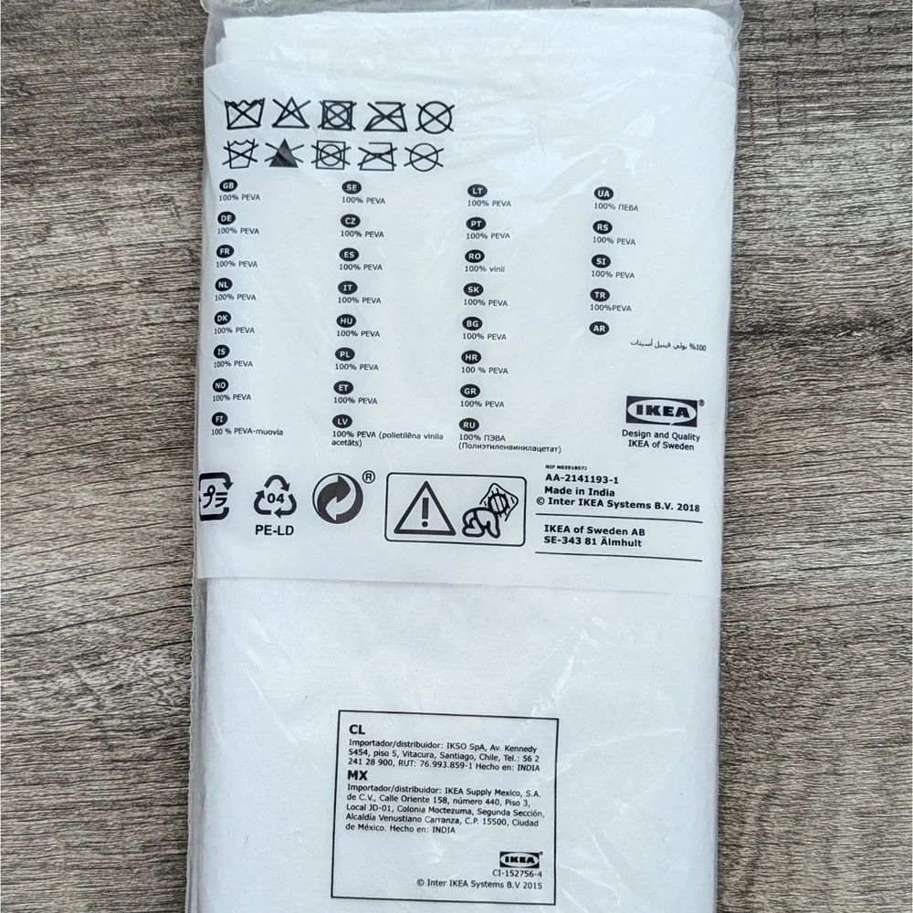 White BJARSEN‎ IKEA Modern Design Bathroom Shower Curtain Peva 71x79